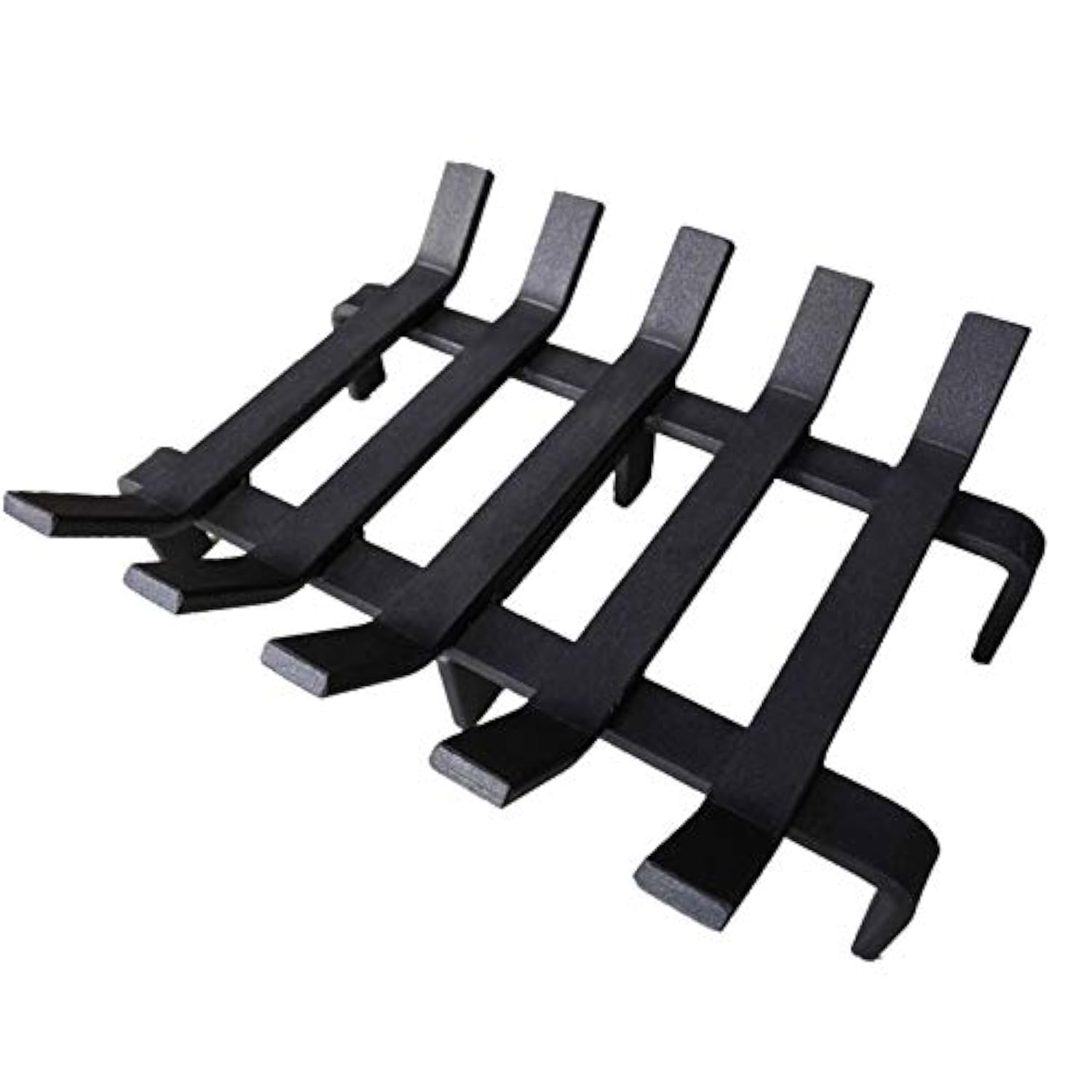 Hi-Flame Log Grate Heavy Duty Solid Steel Burning Fireplace Wood Stove Firewood Holder  13 INCH  13 x 10 x 4 Inch Matt Black