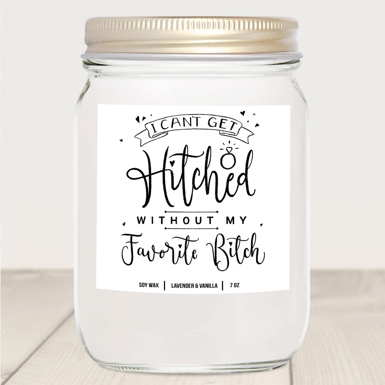 YouNique Designs Will You Be My Bridesmaid Proposal Candle, 7 Ounces, Bridesmaid Gifts Candle, Bridesmaid Proposal Gift Ideas, S