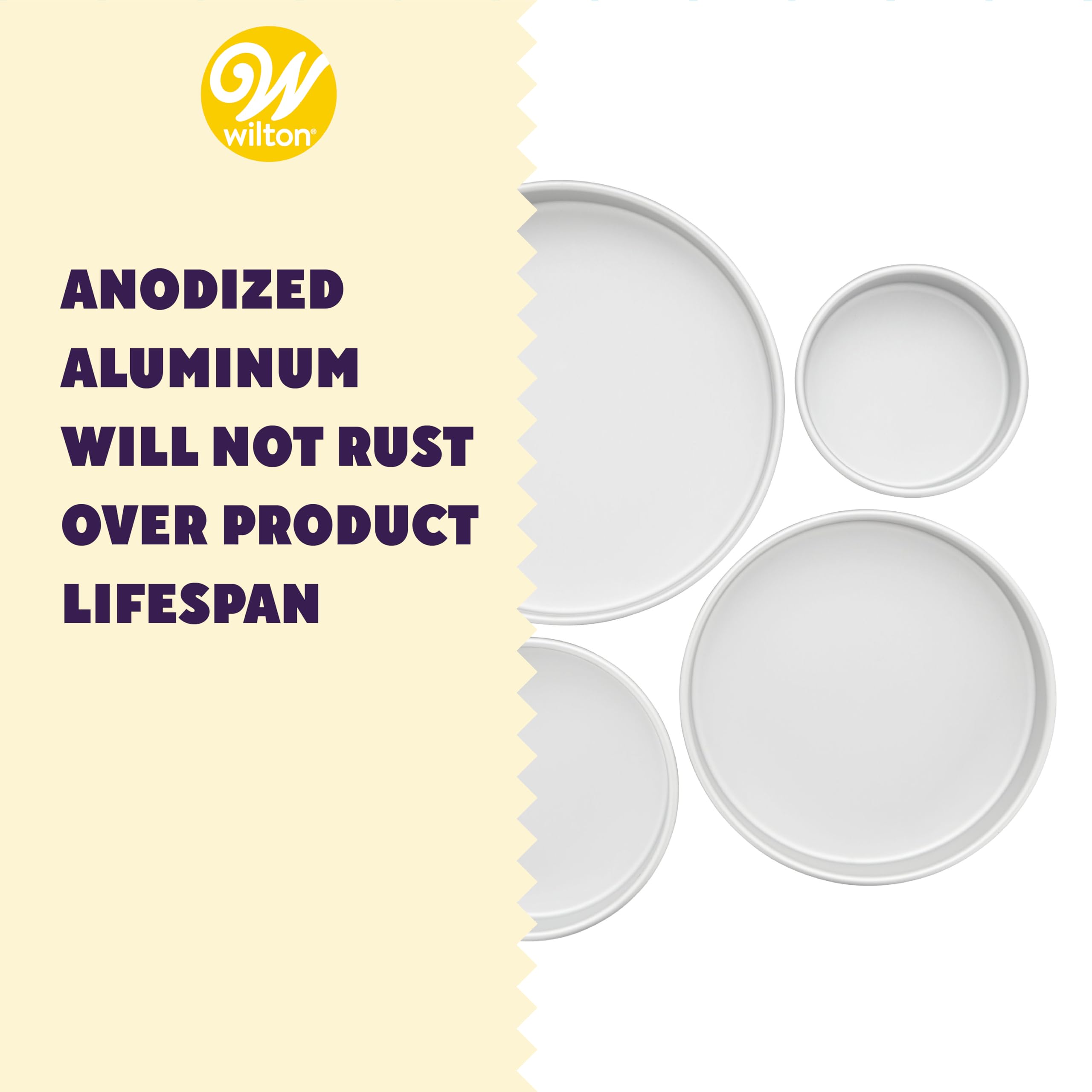 Wilton Performance Pans Aluminum Round Cake Pan, Small And Medium 4 Piece Set
