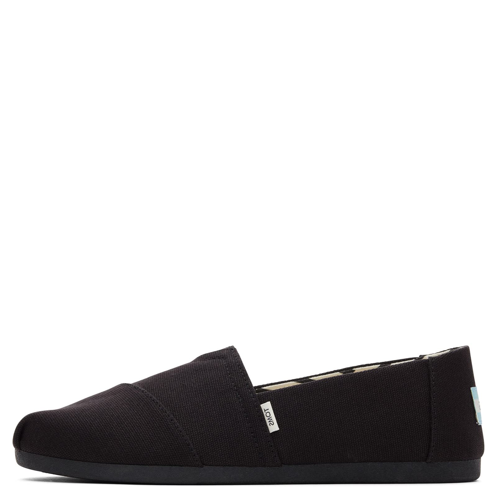 Toms Womens, Alpargata Recycled Slip-On - Wide Width Solid Black 8 W