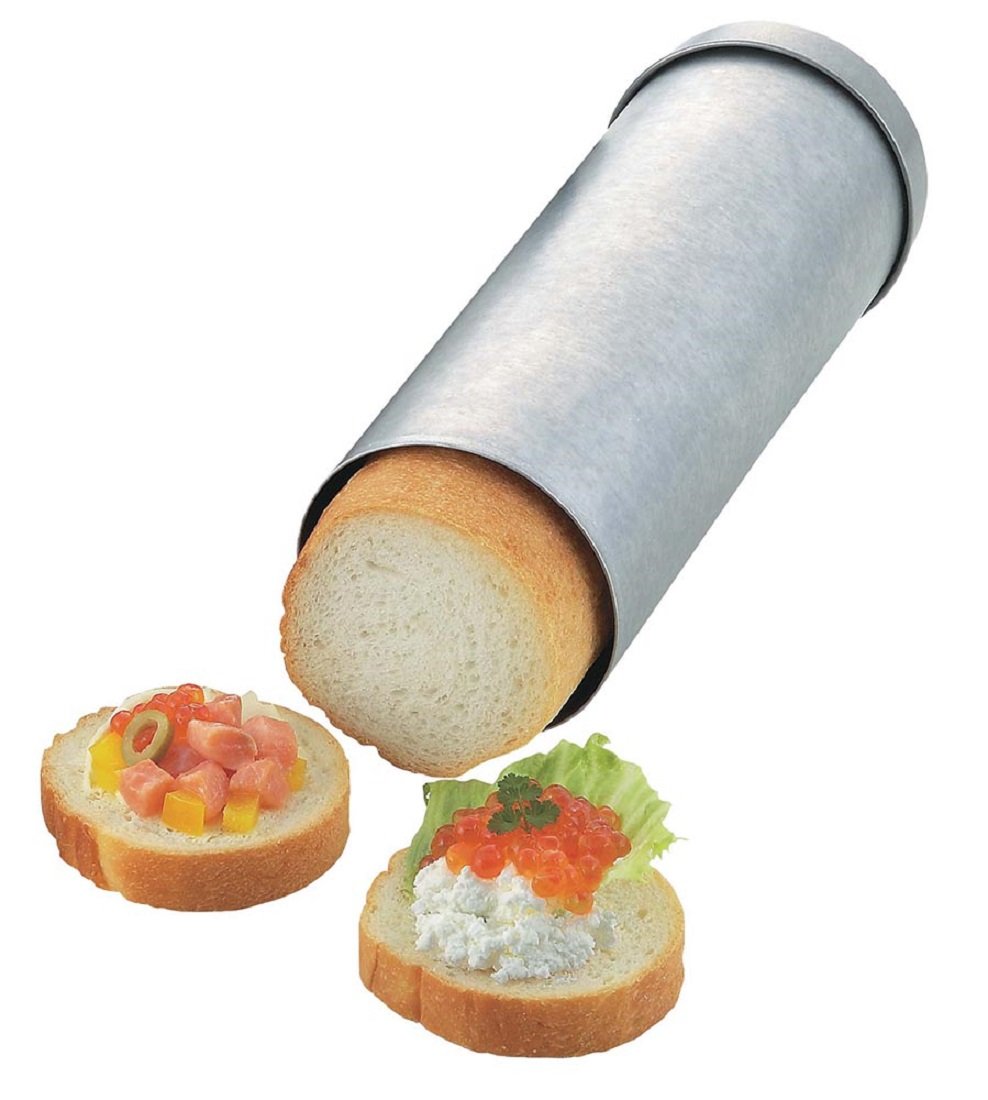Tiger Crown 2376 Pan Mold, Silver, 3.1 X 8.7 X 3.1 Inches (78 X 220 X 78 Mm), Circle Bread, Steel, Aluminum, For Canapes, Recipe