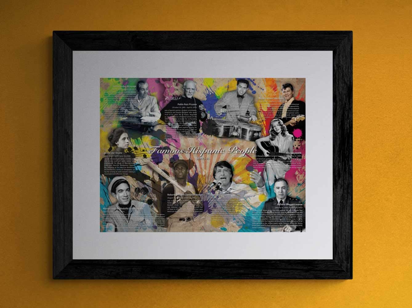 777 Tri-Seven Entertainment Famous Hispanic People Poster Series 01, 24''X18'', Unframed, Multicolor