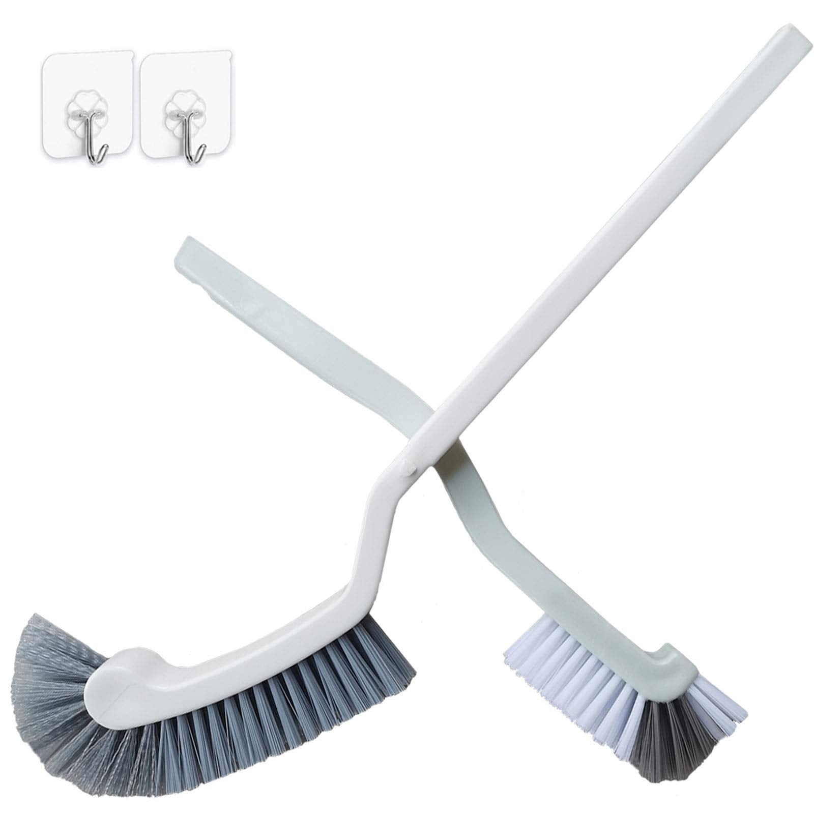 Bathroom Brushes Kitchen Cleaning Brush Set Toilet Bowl Brush Scrub Brush Home Cleaner Floor Stiff Bristles with Adhesive Hooks 