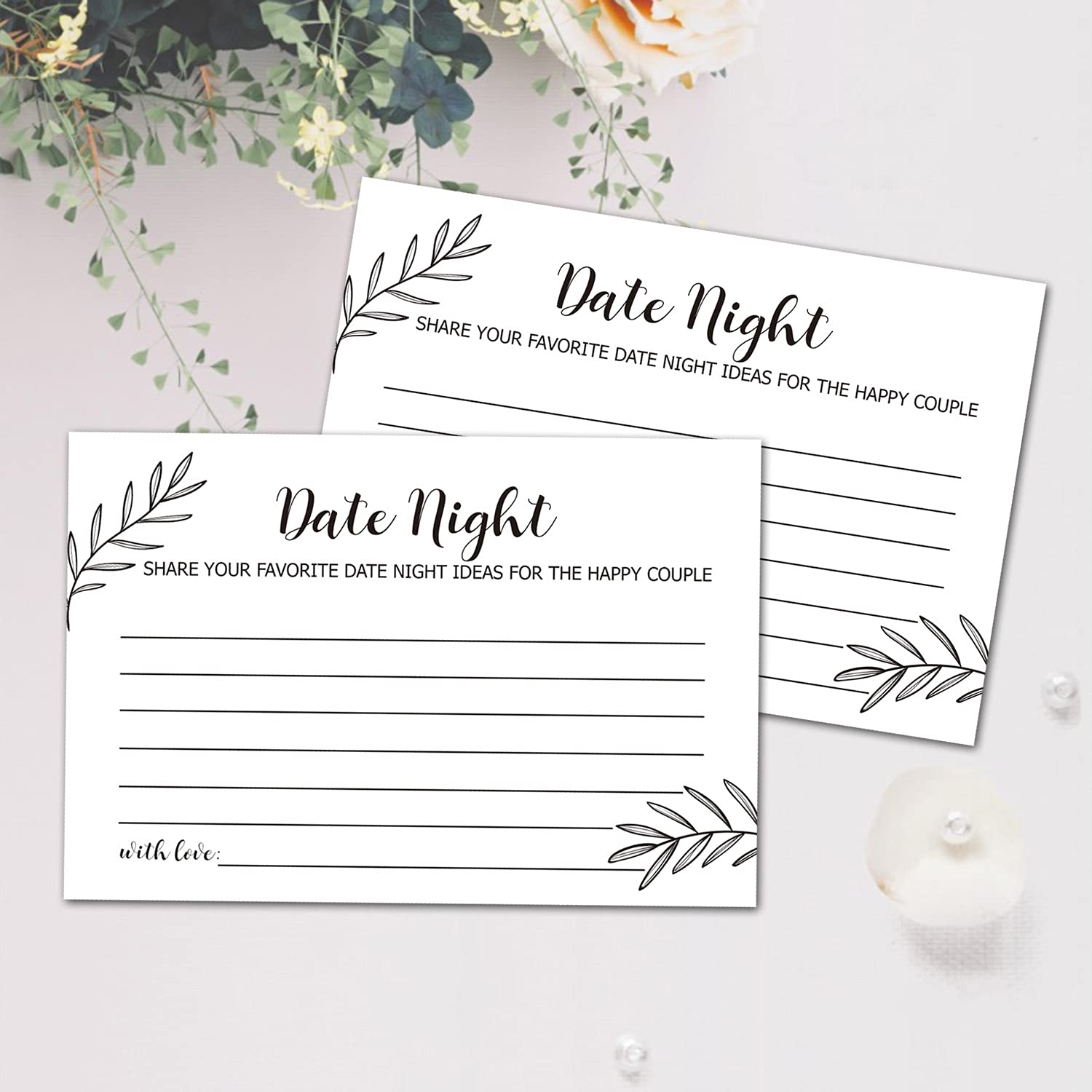 None Brand, Date Night Ideas Cards, 50 Cards, Perfect For The Bride And Groom, Husband, Wife, Boyfriend, Girlfriend, Anniversary