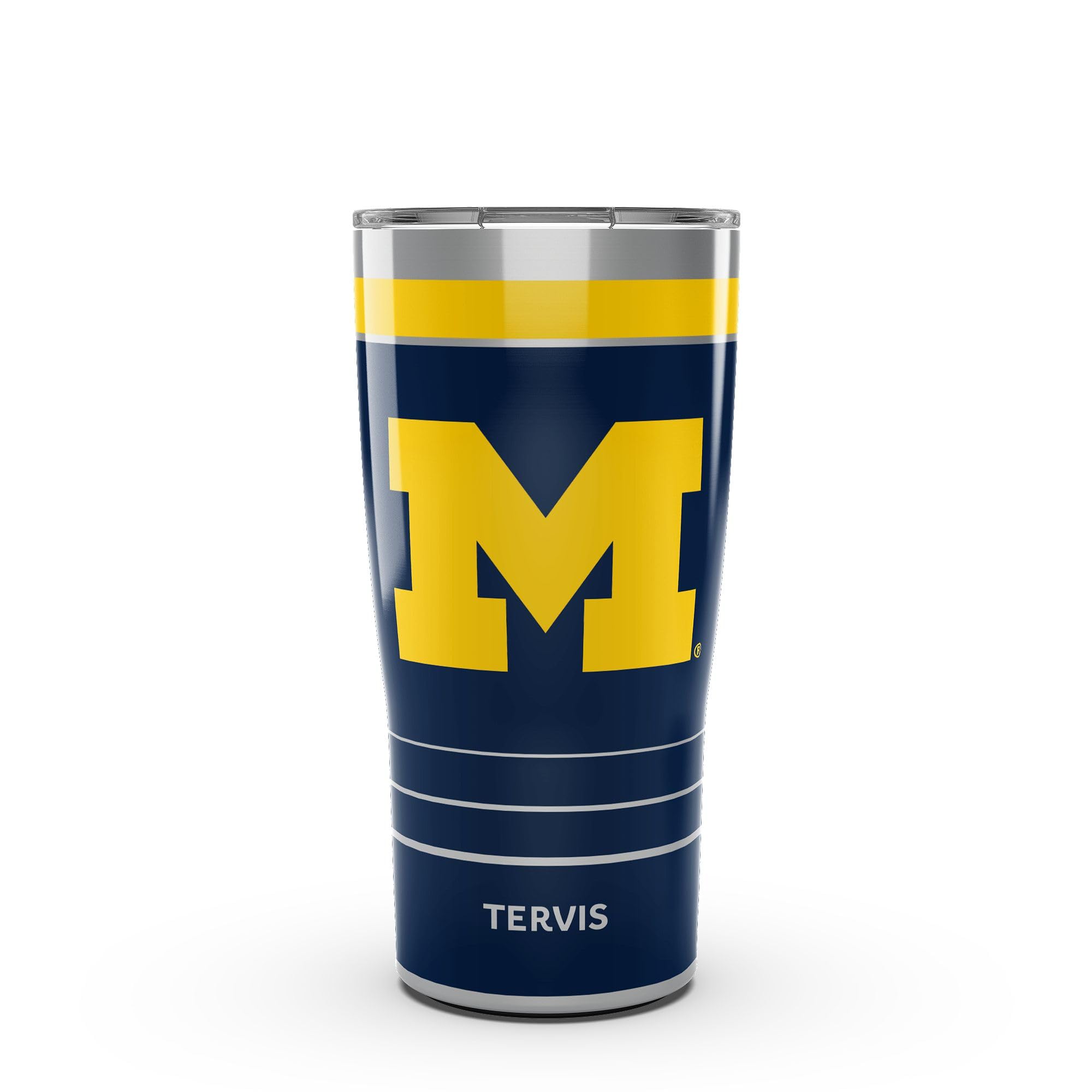 Tervis Traveler Michigan Wolverines - MVP Triple Insulated Tumbler Travel Cup Keeps Drinks Cold & Hot, 20oz, Stainless Steel