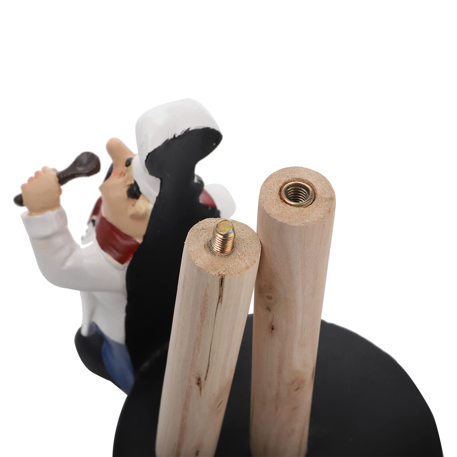 Suwimut Chef Style Paper Towel Holder, Resin Crafts Display Chef Figurines Creative Roll Paper Stand For Countertop Kitchen Cafe