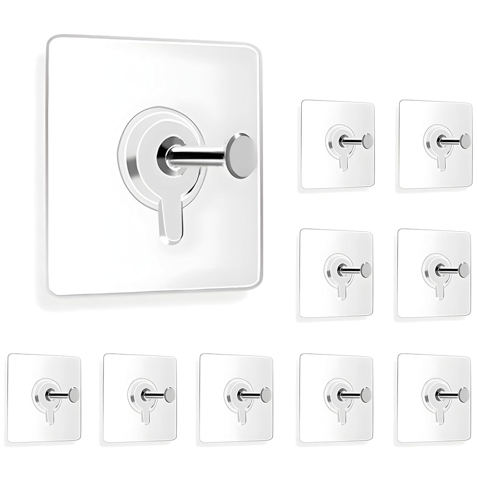 Ranjkri Wall Hanging Hooks For Wall Without Drilling, Self Adhesive Hook For Walls Heavy Duty Strong Nail Free, Kitchen Accessor