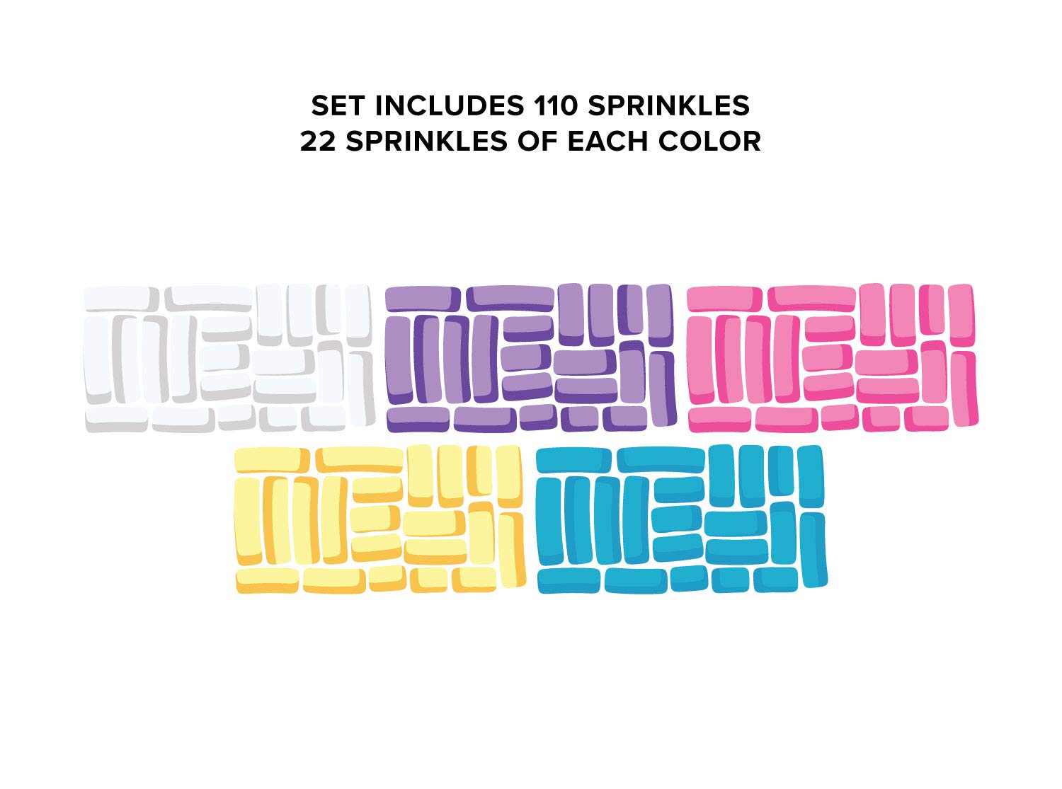 Sunny Decals Mini Sprinkles Or Confetti Wall Decal - Set Of 110 Removable Fabric Wall Stickers