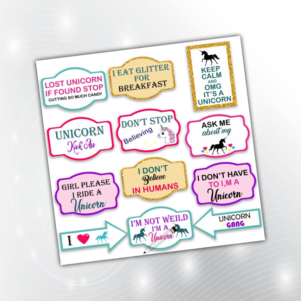 PartyStuff Props  Unicorn Party Props (12 Piece)