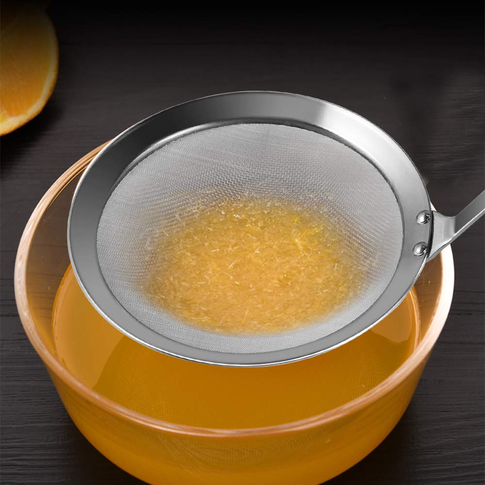 Picowe 3 Pack Skimmer Spoon Stainless Steel Hot Pot Fat Fine Mesh Skimming Grease And Foam Strainer Oil Filter Cooking Mesh Food