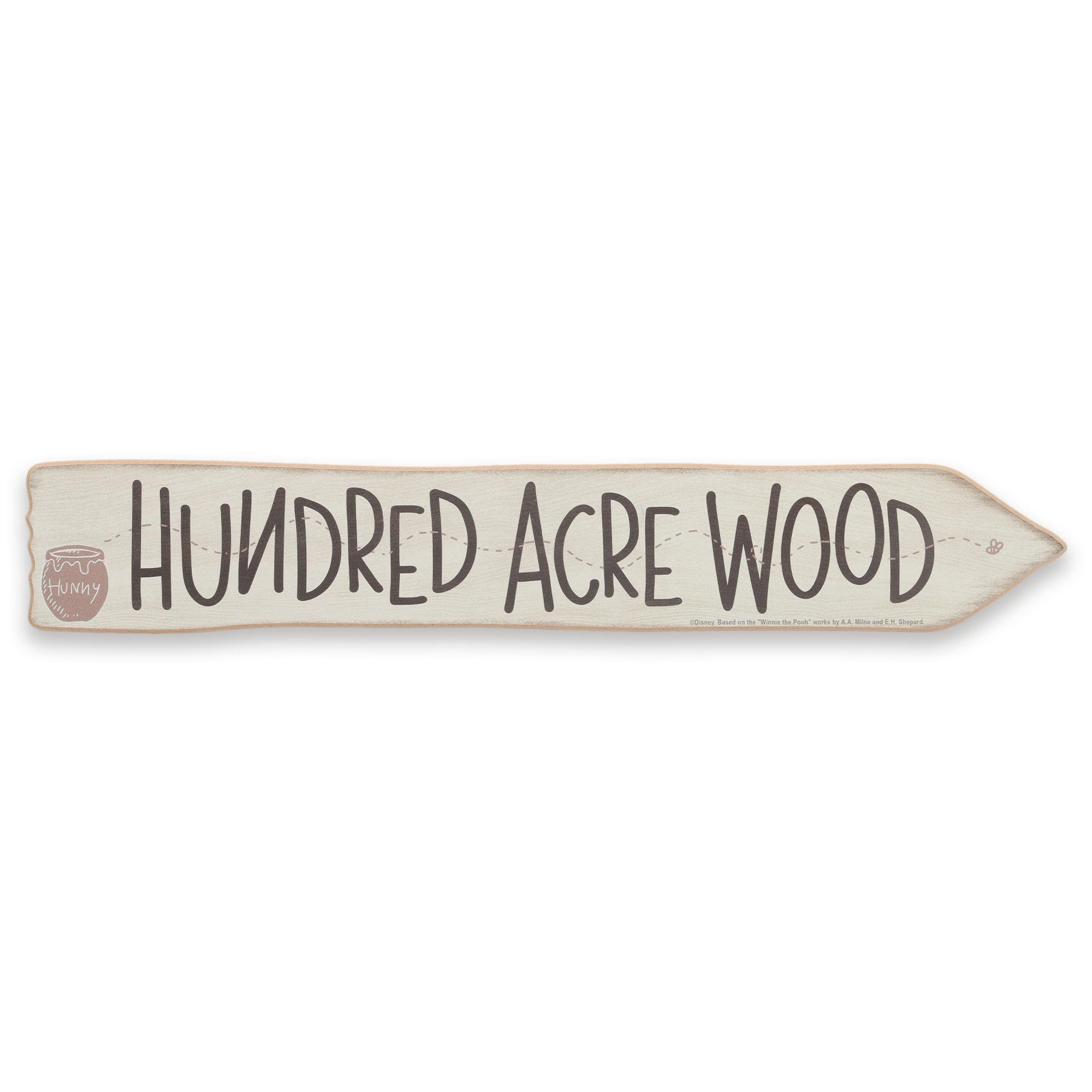 Disney Winnie the Pooh Hundred Acre Wood Arrow Wall Decor - Fun Hundred Acre Wood Sign for Kids Bedroom or Nursery
