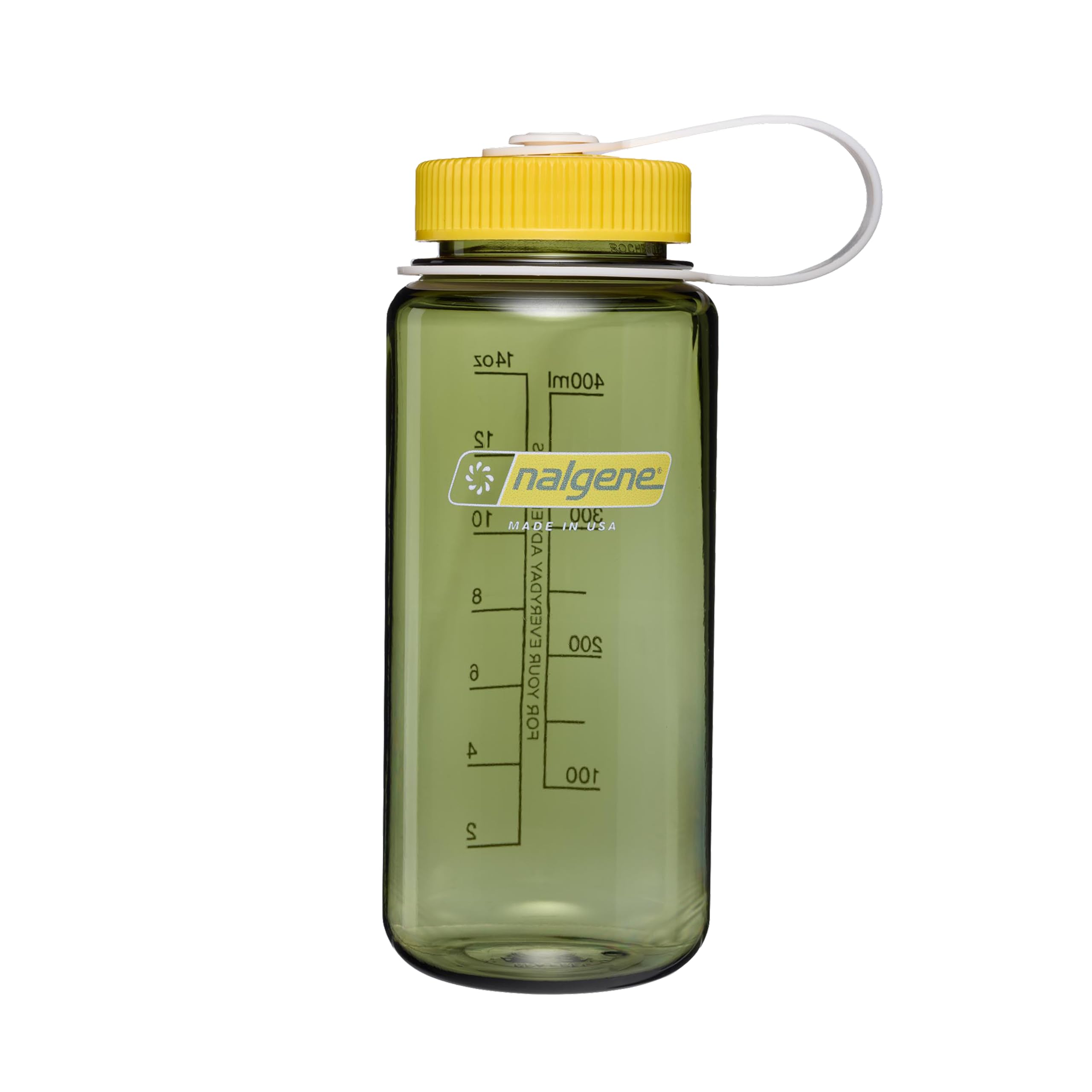 Nalgene 16 oz Wide Mouth Water Bottle | Slim Cup Holder Size, BPA-Free, Durable & Leak Proof Travel Bottle - Thrill & Motion, Oi