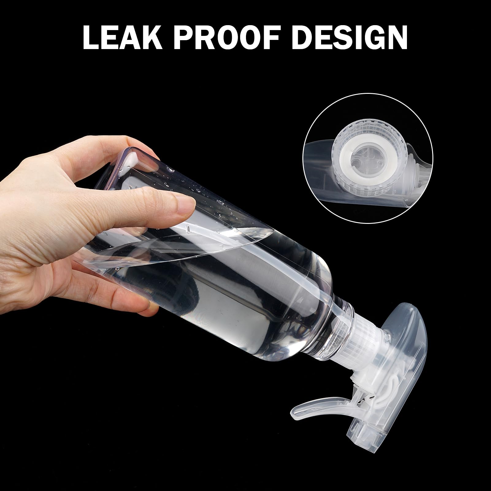 3 Pack Plastic Spray Bottles Empty Spray Bottle 10Oz/300Ml Heavy Duty Spraying Bottles Mist/Stream Water Bottle For Cleaning Sol