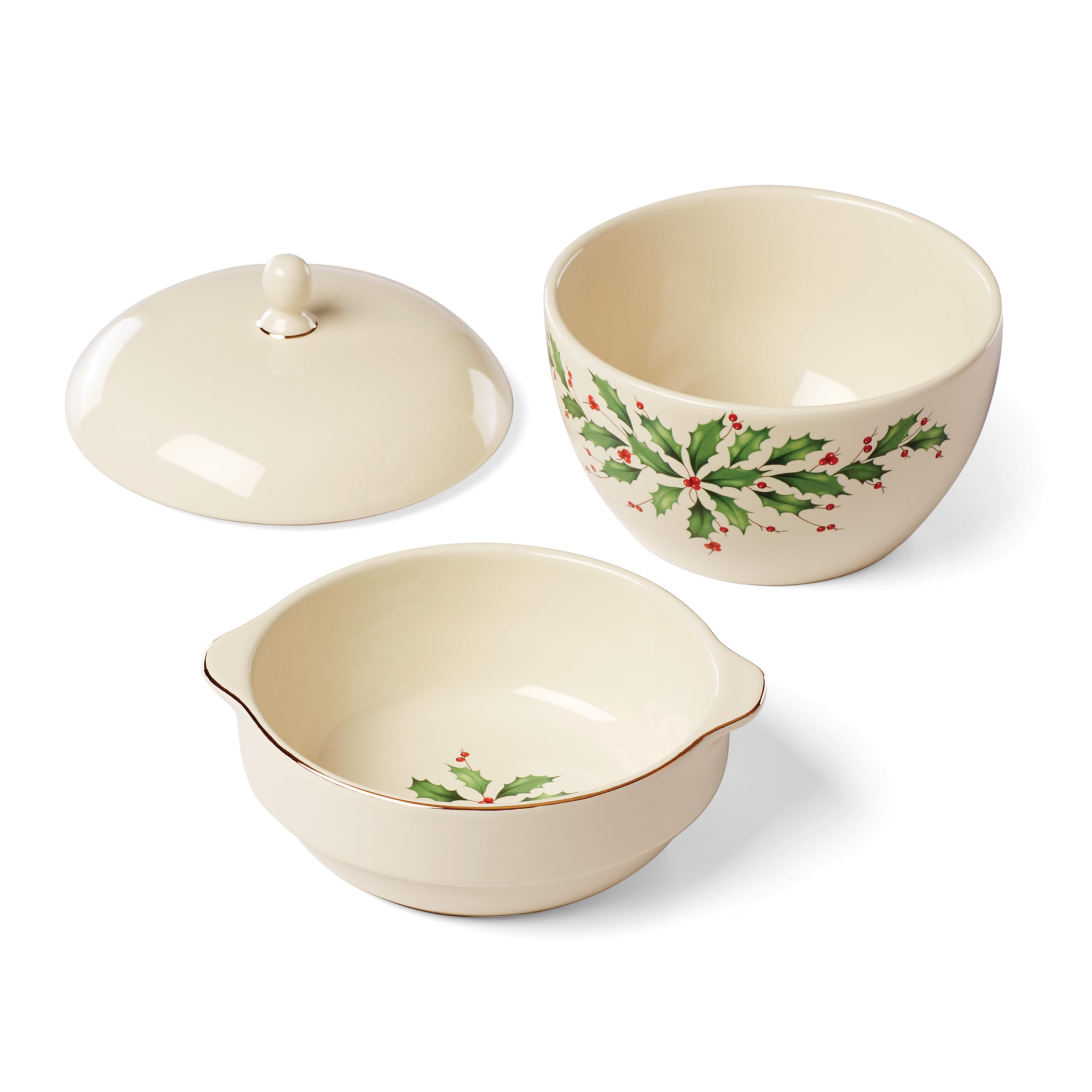 Lenox Holiday Stackable Bowl Set, 5.75, Multi