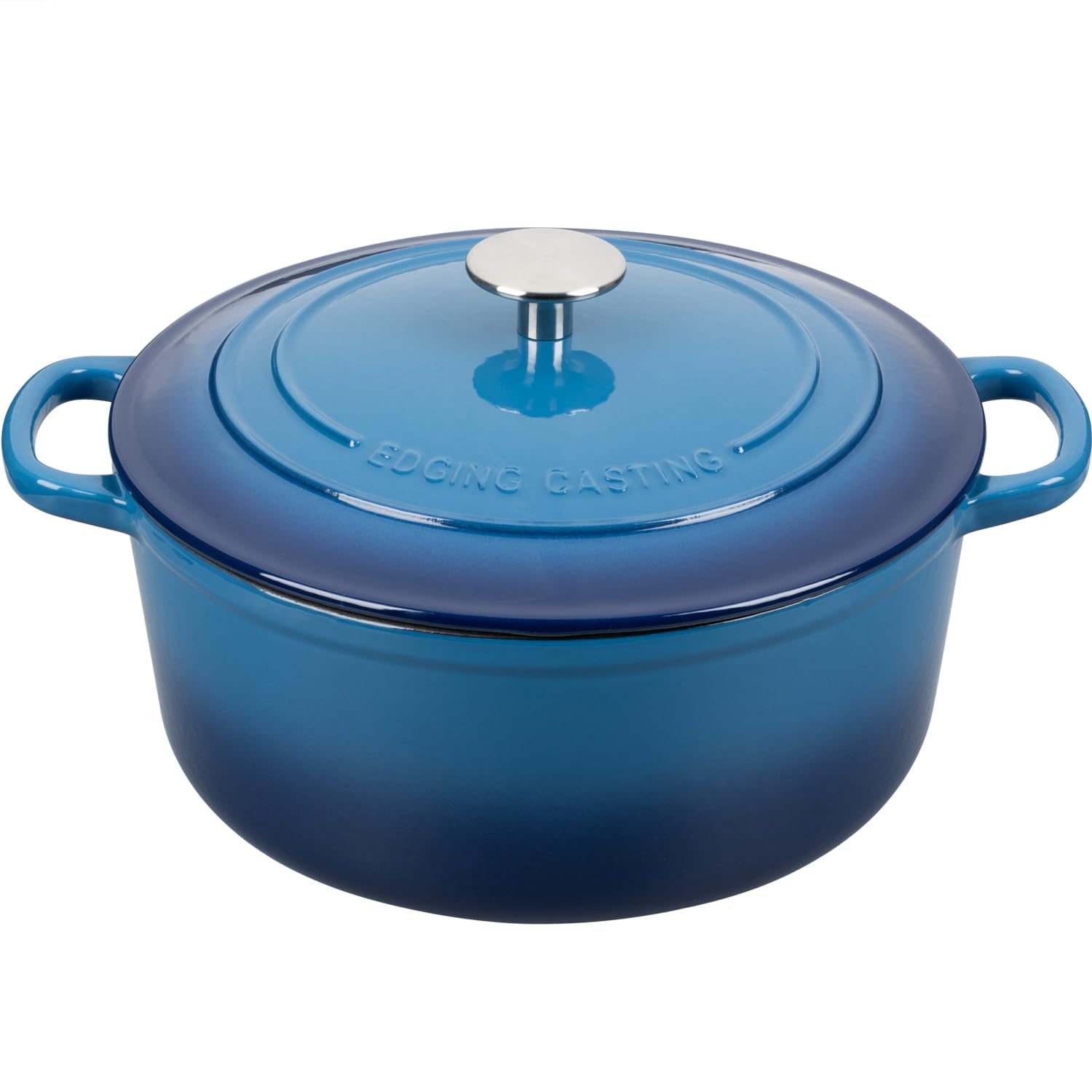 Edging Casting Enameled Cast Iron Dutch Oven Pot With Lid, 7 Quart, Round Dutch Ovens For Bread Baking, Bread Oven, Oven Safe Up