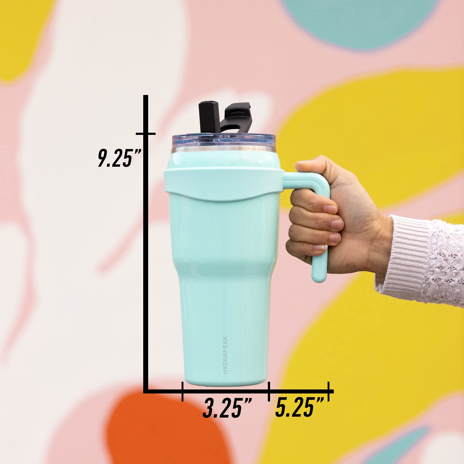 Hydrapeak Roadster 40 Oz Tumbler With Handle And Straw Lid, Convenient 2 In 1 Lid, Tumbler Lid Straw, 40Oz Tumbler With Handle (