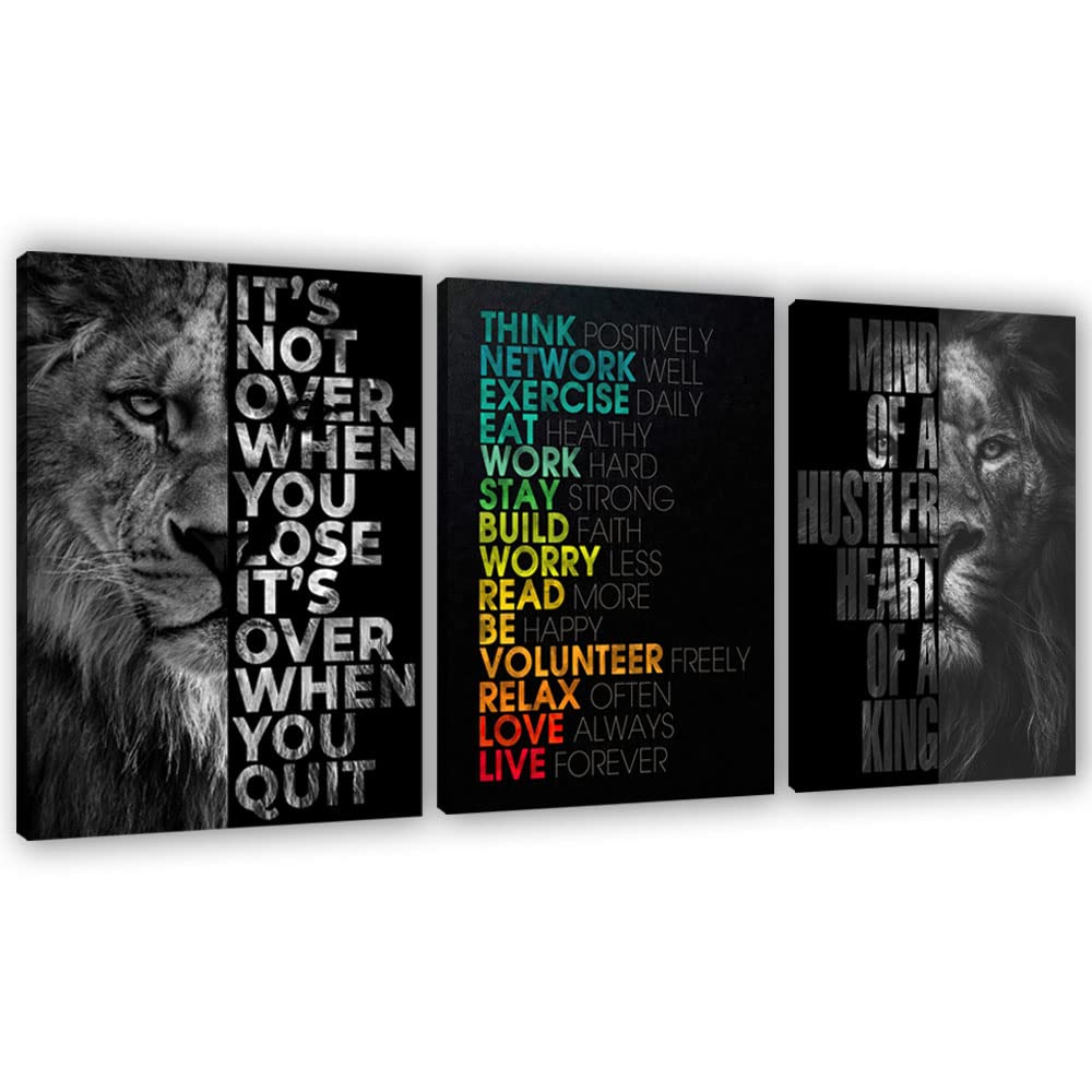Motivational Canvas Painting Wall Art Execution Grind Hustle Inspirational Wall Art Success Entrepreneur Poster Positive Quotes