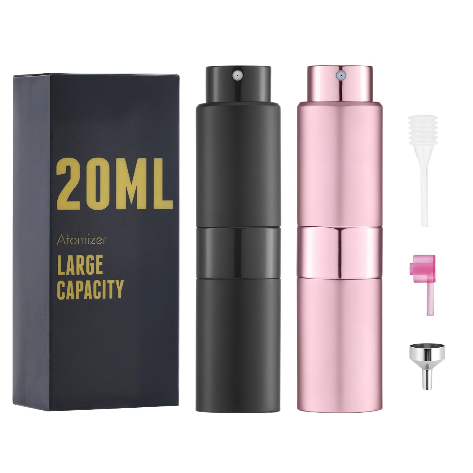 Owlyee 20Ml Perfume Atomizer, Empty Cologne Spray Bottle, Mini Sprayer Dispenser For Travel (2Pcs)