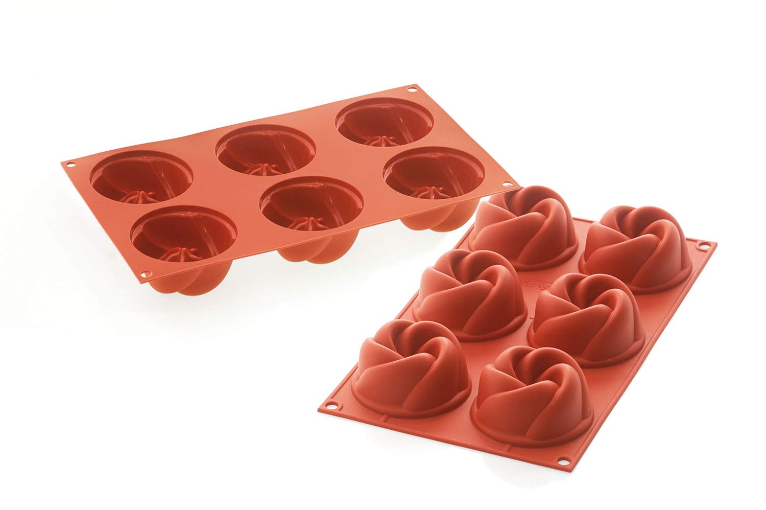 Silikomart Professional Sf158 Silicone Mold Vertigo 3.7 Ounce, 3 Inch Diameter X 1.5 Inch High, 6 Cavities