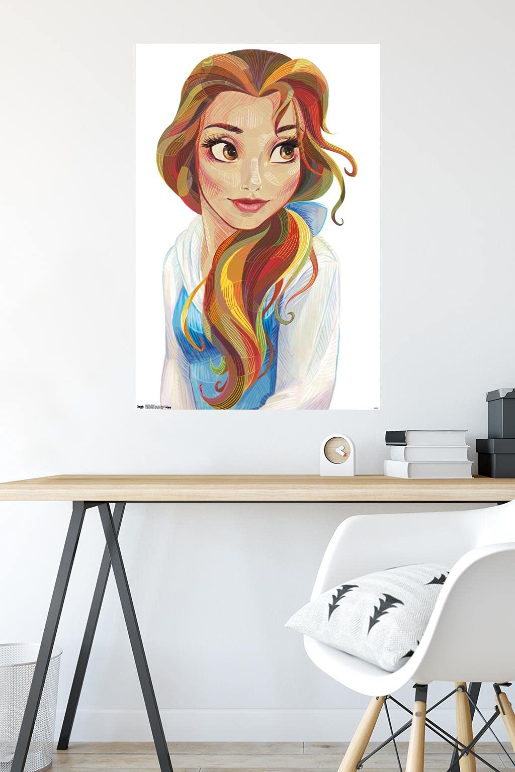 Trends International Disney Beauty And The Beast - Belle - Stylized Wall Poster, 22.375'' X 34'', Unframed Version