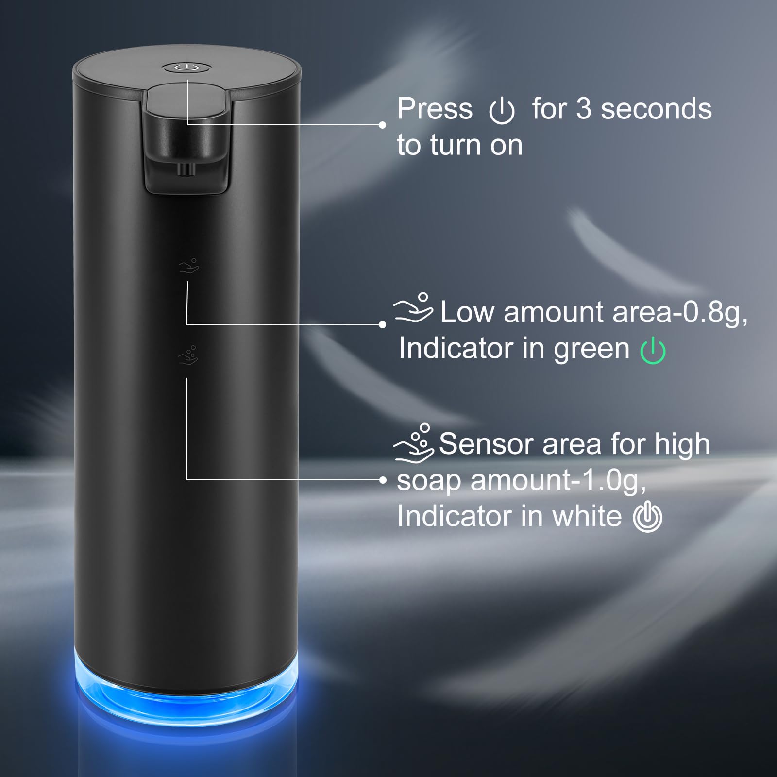 Soap Dispenser, Stainless Steel Touchless Soap Dispenser Laopao Rechargeable Automatic Foaming Soap Dispenser For Bathroom 9Oz F
