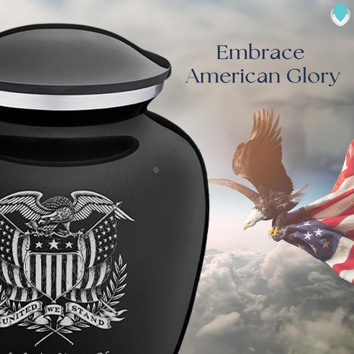 Geturns Embrace Small Personalized American Glory Cremation Urns for Human Ashes I Yellow Funeral Urn for Men and Women I 44 lbs