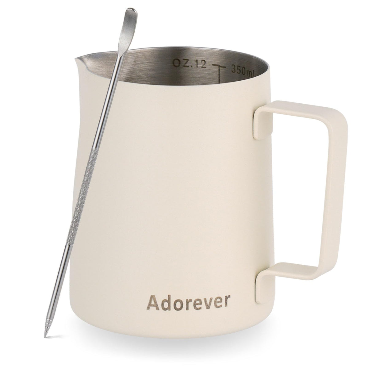 Milk Frothing Pitcher, 350Ml/12Oz Steaming Pitchers Stainless Steel Milk Coffee Cappuccino Latte Art Barista Steam Pitchers Milk