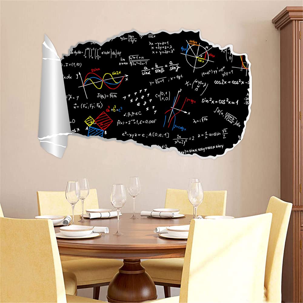 GADGETS WRAP Printed Wall Decal Sticker Scratched Book Roll Paper Style Decal (95cm x 58cm) - OMG Maths
