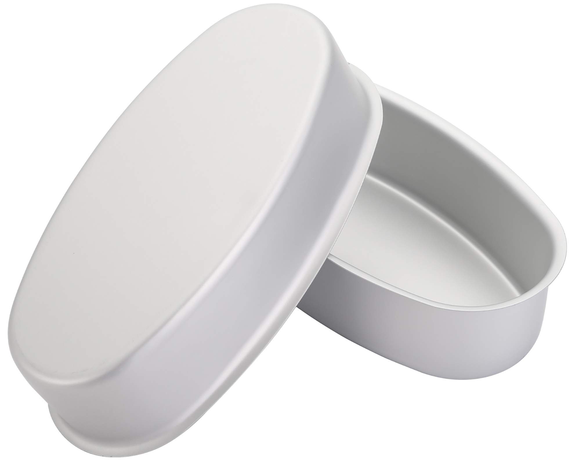 Yesland 4 Packs Oval Cheesecake Pan - 8 Inch Non-Stick Oval Cake Bread And Meat Bakeware - Aluminum Breads Loaf Pans/Cake Mold F