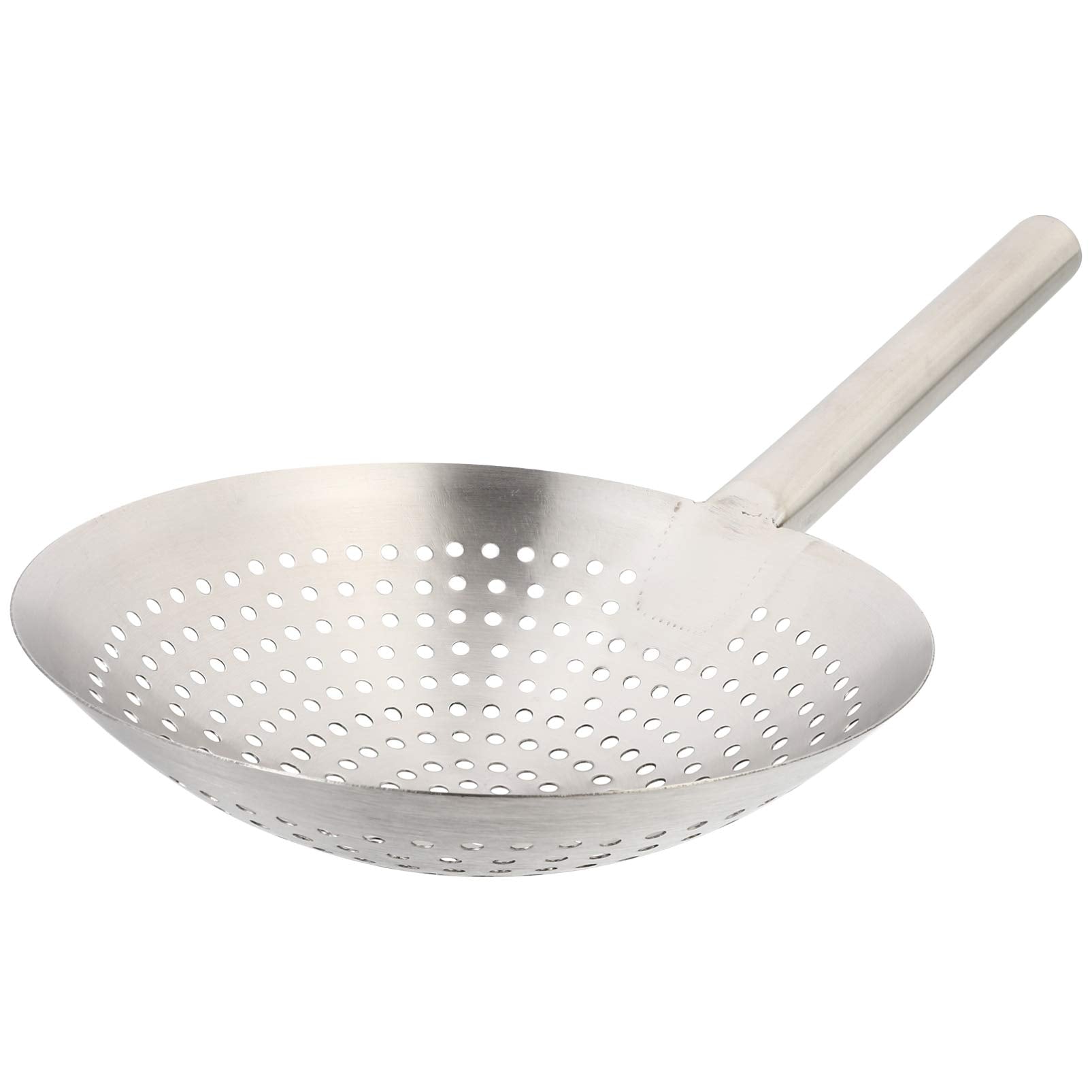 Yardwe Noodle Spoon Stainless Steel Skimmer Spoon Slotted Strainer Ladle Fine Mesh Wire Oil Filter Mandarin Colander Scoop For K
