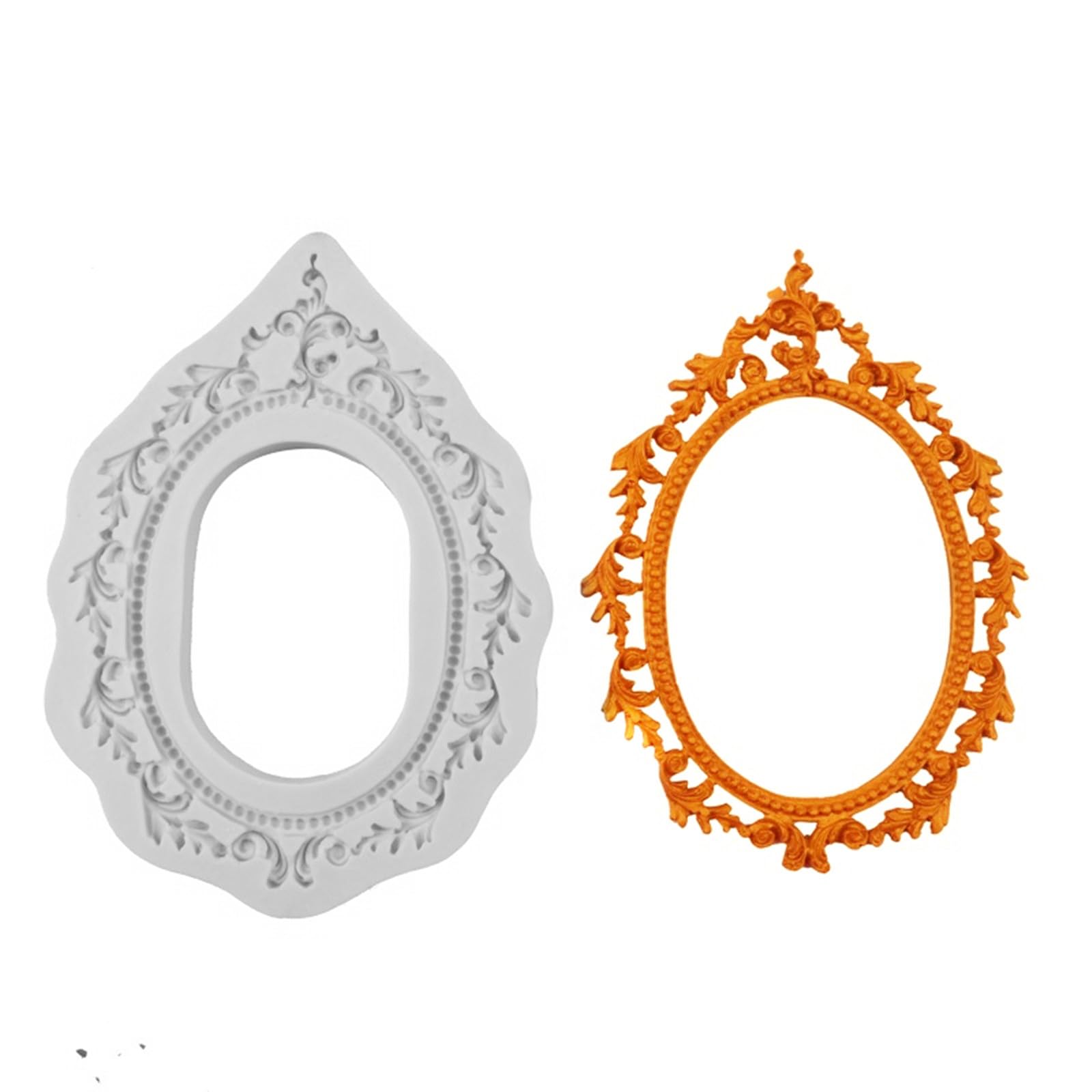 Moanlmy Baroque Style Roller Blind Lace Fudge Mold, Curlicues Gum Paste Candy Chocolate Molds For Cake Decorating Sugar Craft Po