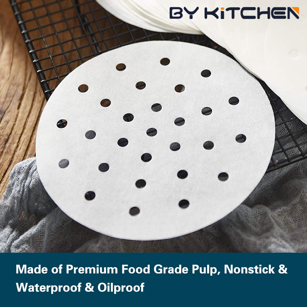 Air Fryer Parchment Paper, Set Of 200, 6 Inch Round Air Fryer Liners/Air Fryer Perforated Parchment Paper For Air Fryer, Steamin