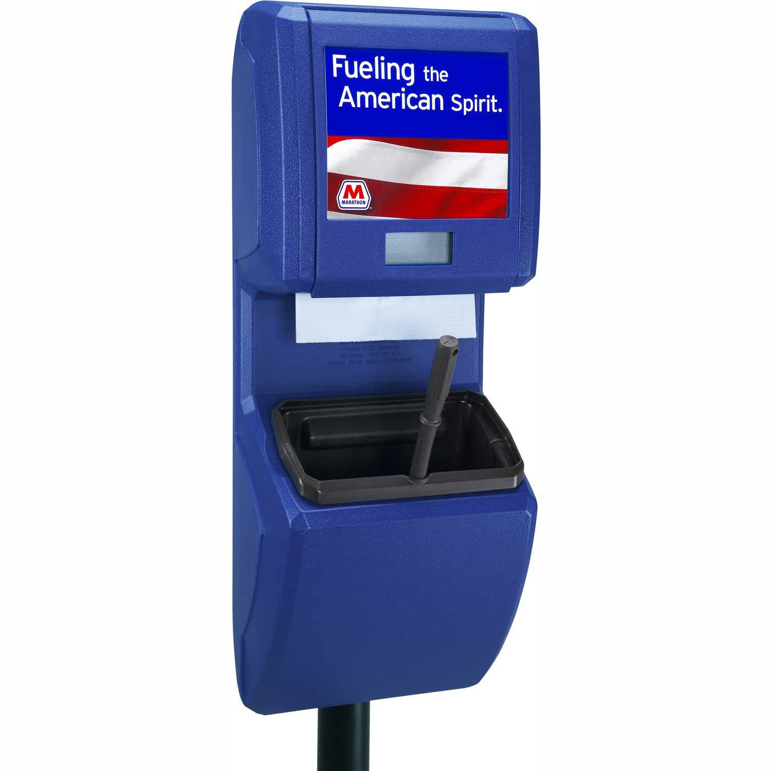 Commercial Zone Vue-T-Ful Blue Trash Can, Plastic, Open-Top