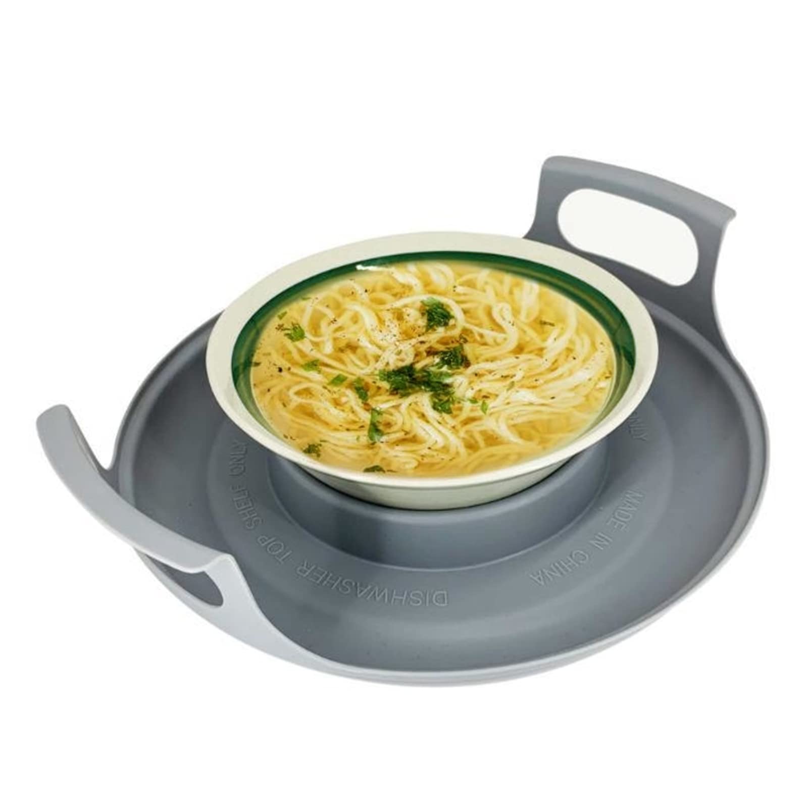 Handy Gourmet Microwave Cool Caddy W/ Handles - Carrying Tray For Bowls, Plates