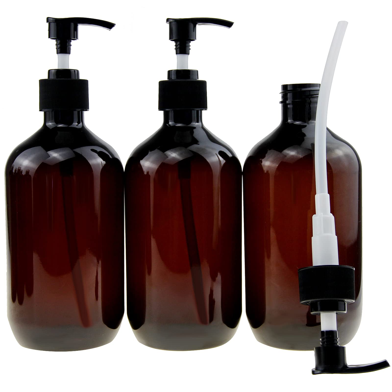 Empty Plastic Bottles With Pump Dispenser And 6Pcs Labels Included, Refillable Travel Containers For Hand Sanitizer Shampoo Loti