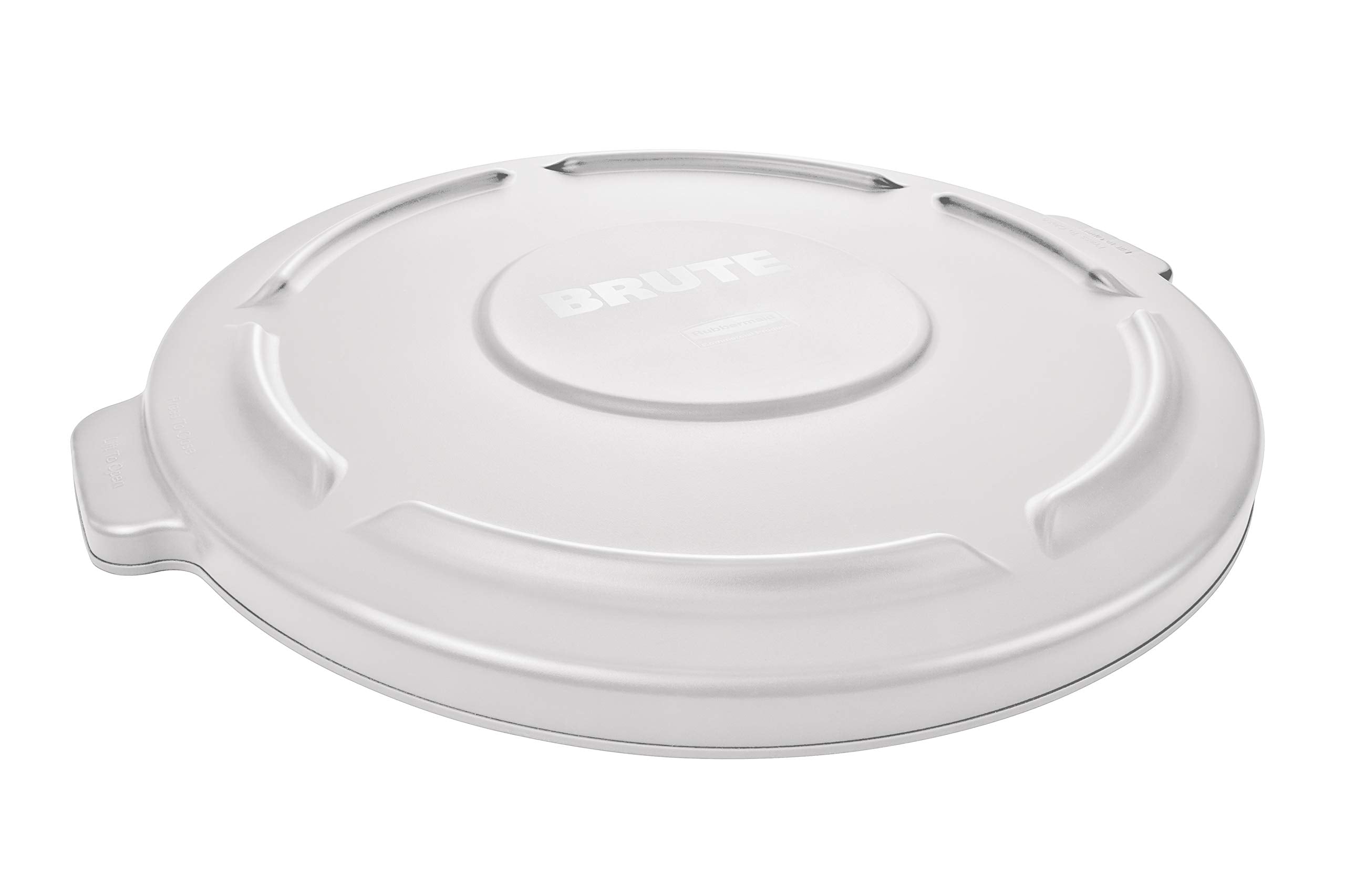 Rubbermaid Commercial Products Brute Heavy-Duty Round Trash/Garbage Lid, 10-Gallon, White, Compatible With Rubbermaid Brute 10-G