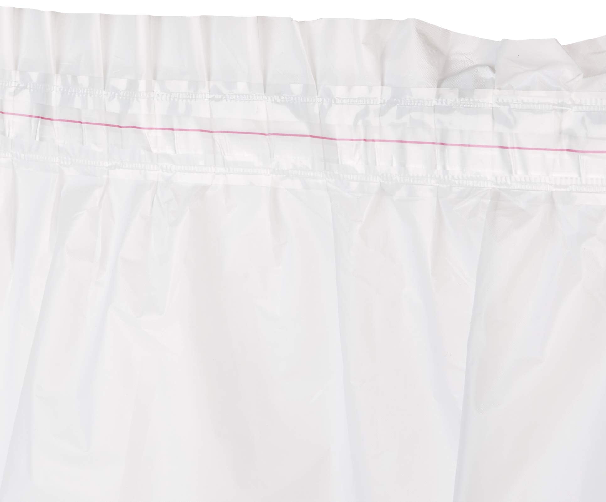 Unique Premium White Solid Plastic Table Skirt (29'' X 14 Ft) Pack Of 1 - Elegant Design, Easy-To-Attach - Perfect For Parties,