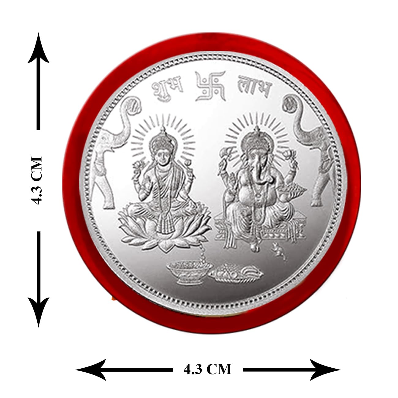 Kitlyn Laxmi Kuber, Laxmi-Ganesh Coin Wealth For Success, Money & Increase In Finance Religious Idol & Figurine (Polyresin, Mult