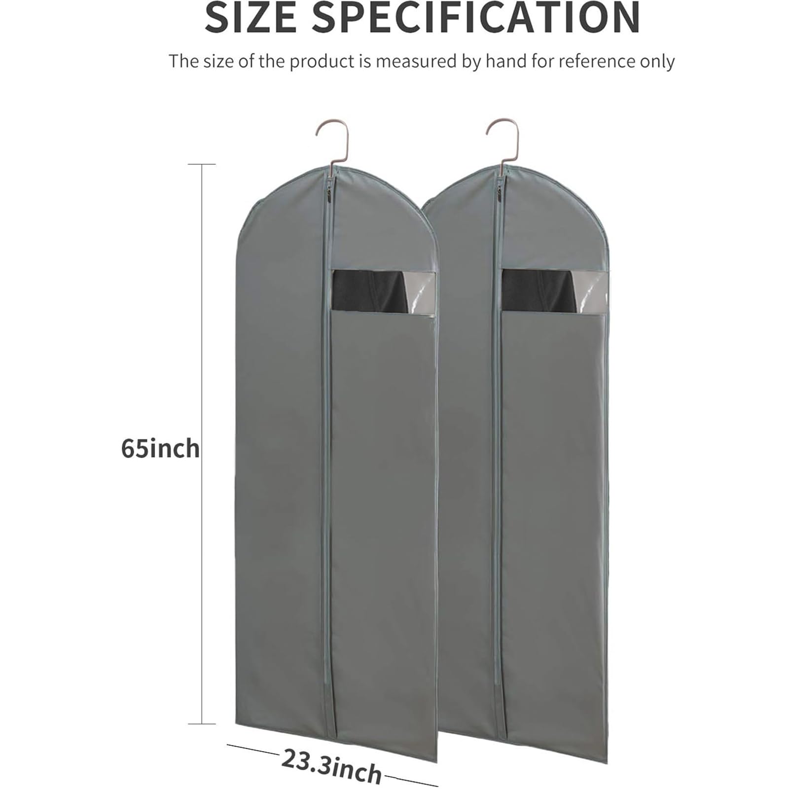 Kimmama Long Garment Bags For Hanging Clothes,Dress Bags For Gowns,Garment Protector Cover For Hanging Wedding Dress,Suit,Dance