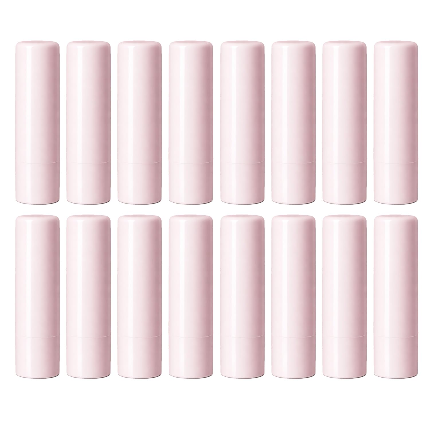 ROHIJALE 16 Packs Empty Lipstick Tubes Bulk 4.8g Pink Plastic Lip Balm Tube Containers Refillable Twist up Lipstick Cases 19 x 6