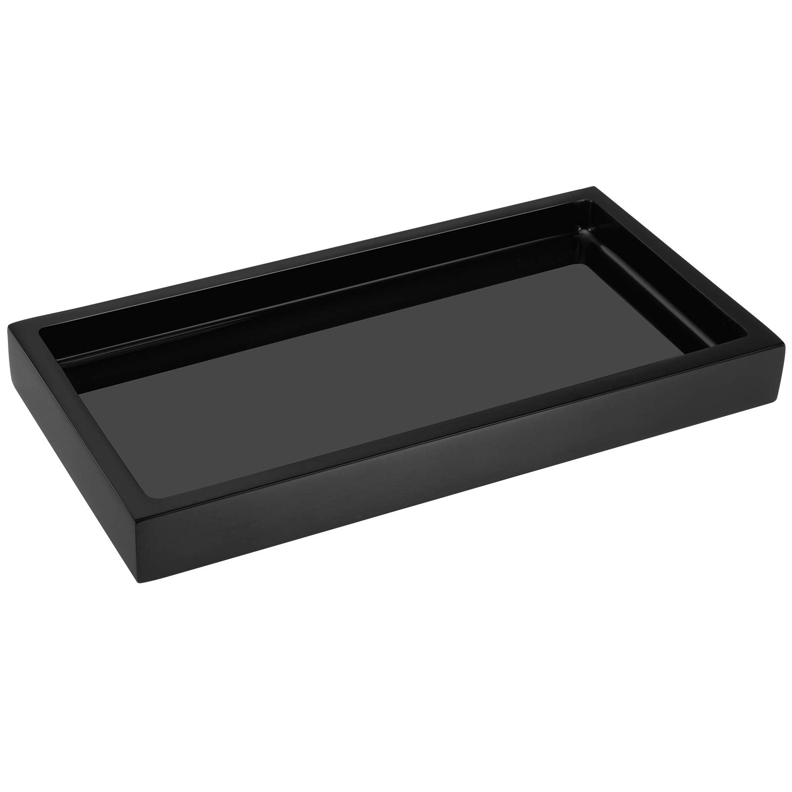 Emibele Vanity Tray, 8 '' Rectangular Resin Bathroom Kitchen Sink Counter Organizer Tray Dresser Tray Jewelry Ring Dish Holder C