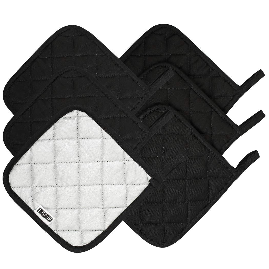 100% Cotton Potholders Kitchen Everyday Basic Terry Pot Holder Heat Resistant Large Coaster Hot Pads Kit Trivets Set For Cooking