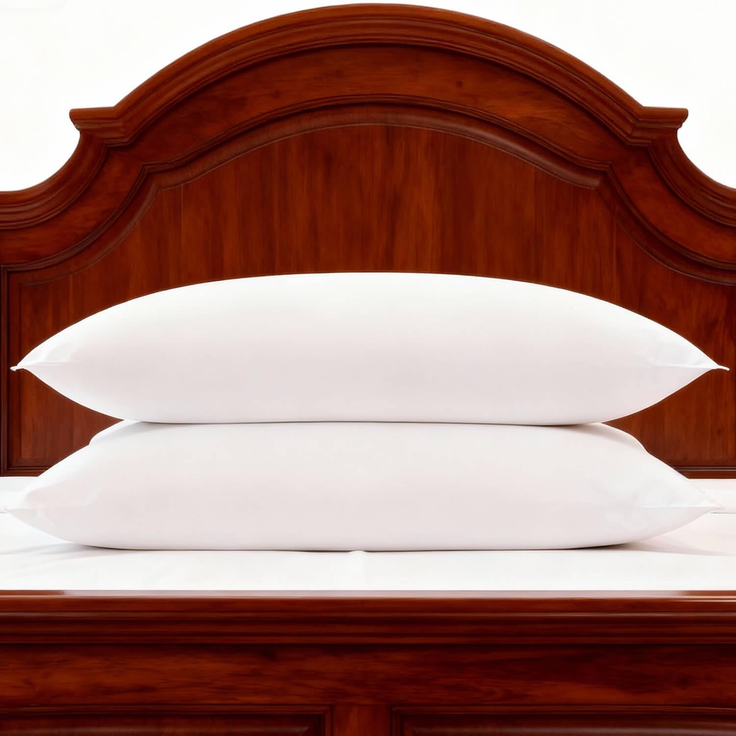 Medium Hotel Bed Pillows King Size Set Of 2 Back Sleeper Pillow For Adults Sleeping Fluffy White 20X36 Inches