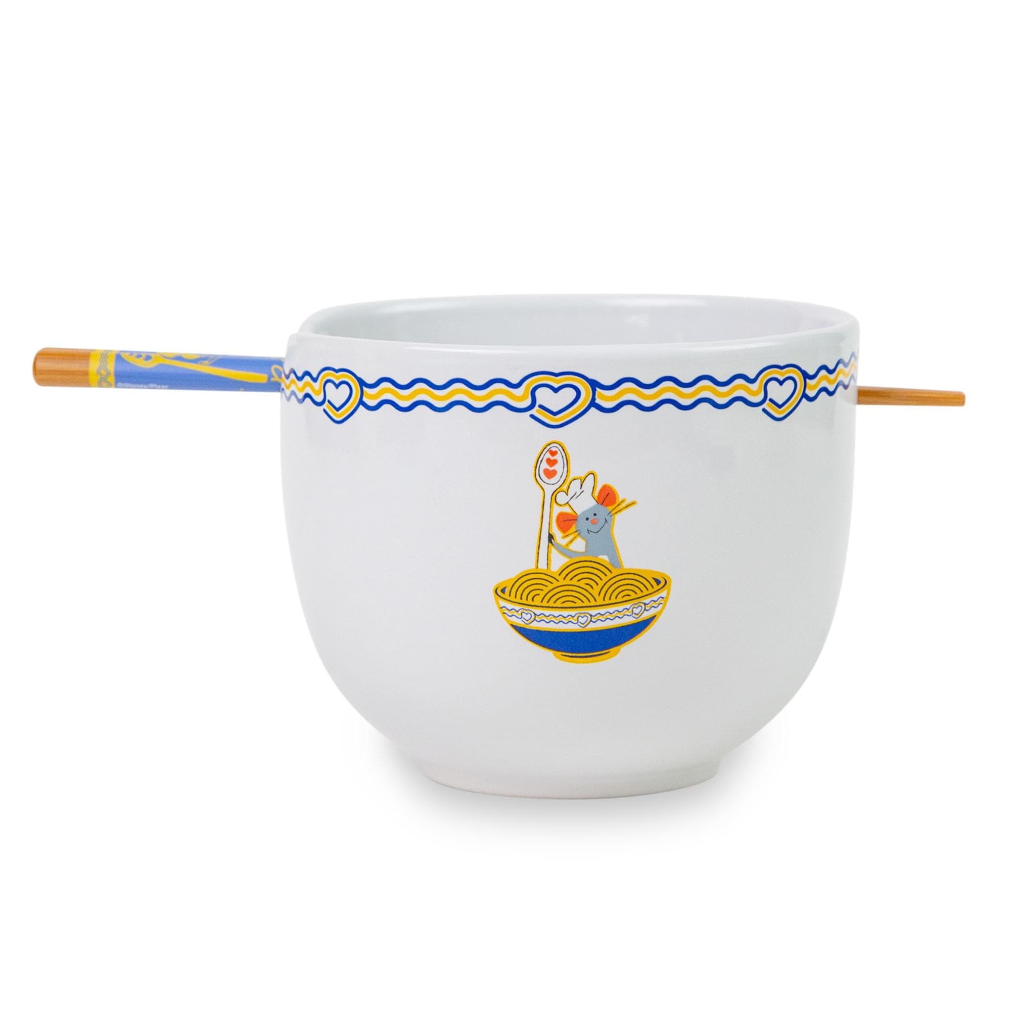 Disney Pixar Ratatouille 20-Ounce Ceramic Ramen Bowl And Chopstick Set