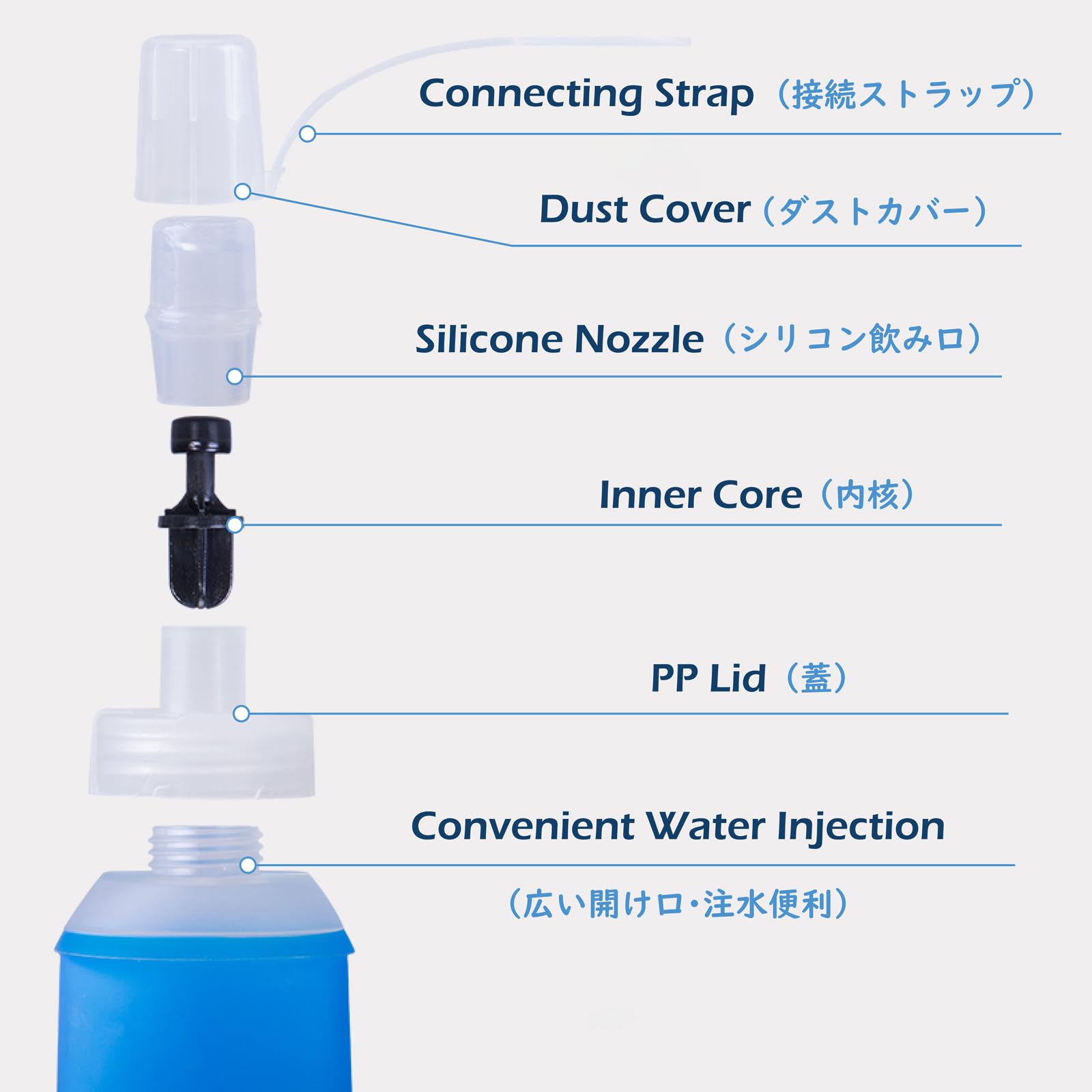 Triwonder Tpu Soft Folding Water Bottles Bpa-Free Collapsible Flask For Hydration Pack - Ideal For Running Hiking Cycling Climbi