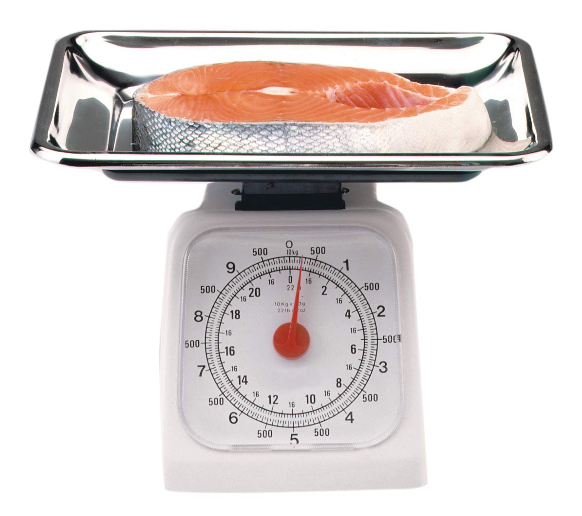 Norpro 22Lb Food Scale Removable Metal Tray, One Size, Shown