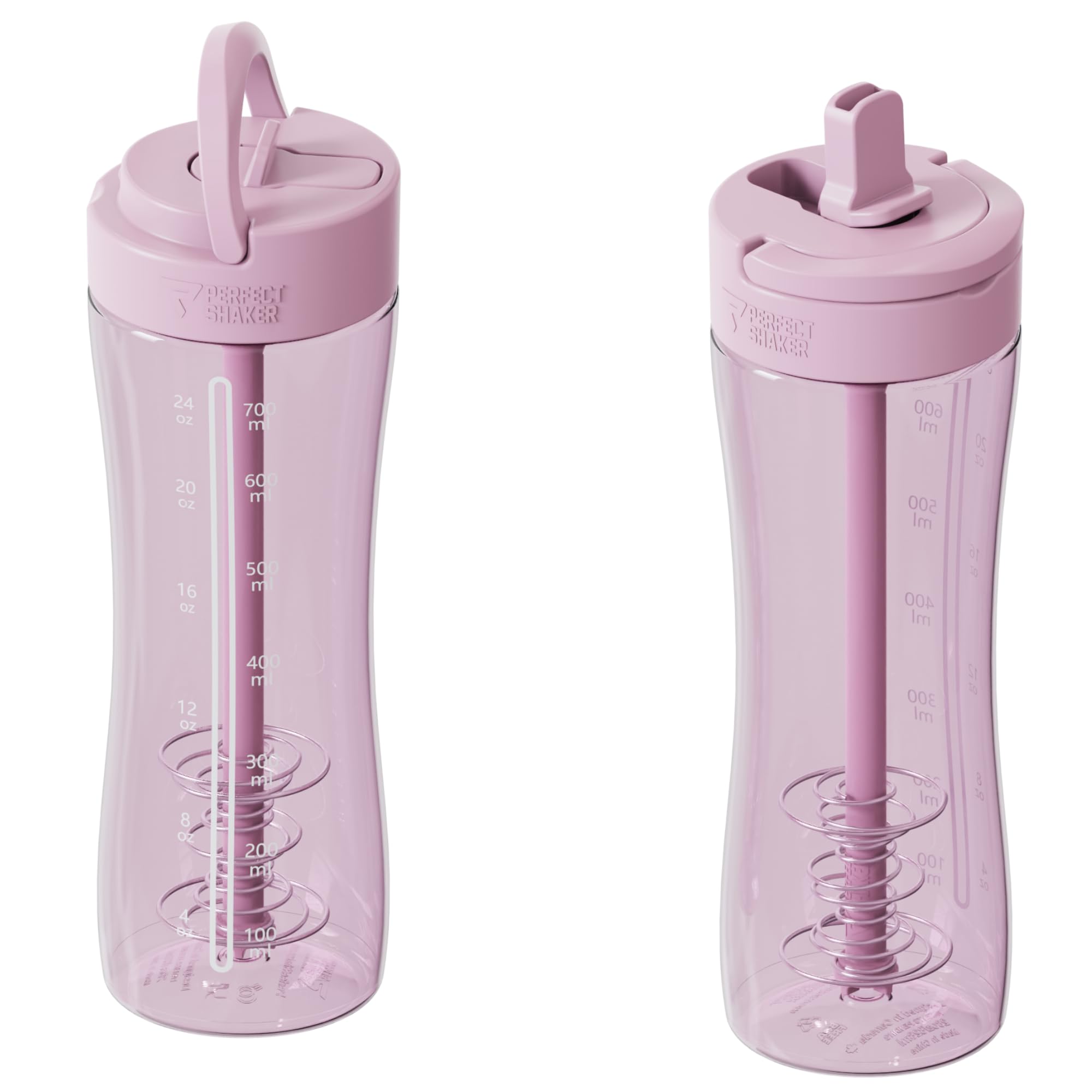 PerfectShaker Luma Series Shaker Bottle with Built-In Straw & Measurement Scale - 28oz - Leakproof, BPA-Free, Dishwasher Safe -
