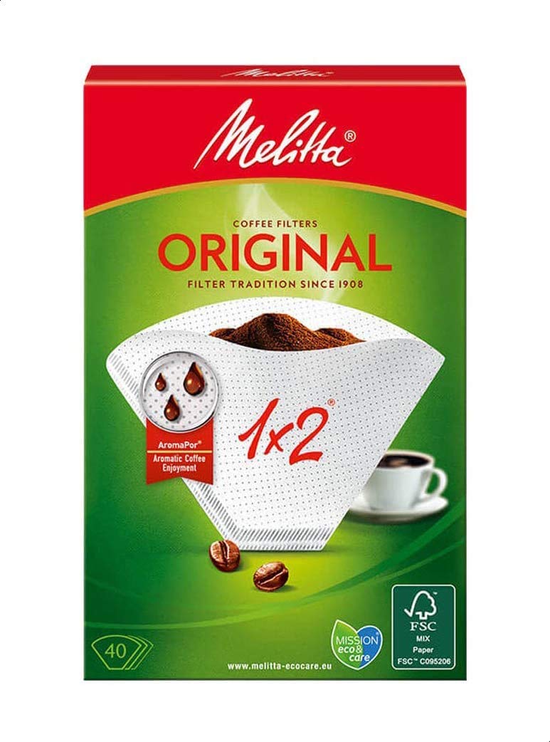 Melitta Filter Bags 1x2/40, White