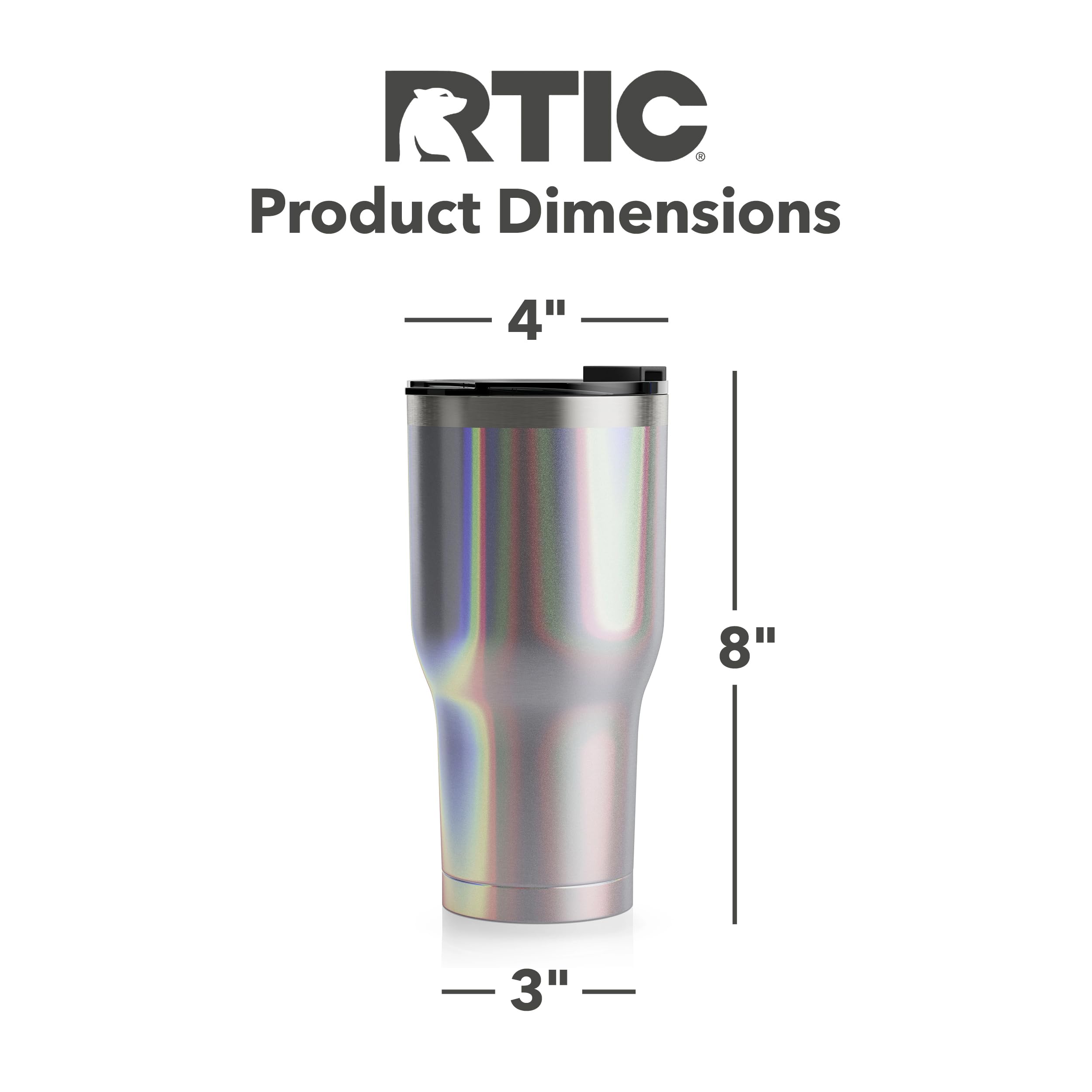 Rtic 30 Oz Insulated Tumbler Stainless Steel Coffee Travel Mug With Lid, Spill Proof, Hot Beverage And Cold, Portable Thermal Cu