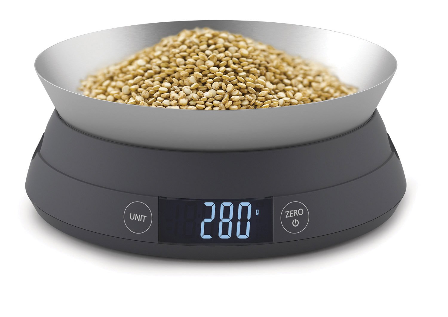 Joseph Joseph 40054 Switchscale Digital Scale With Reversible Lid, Gray